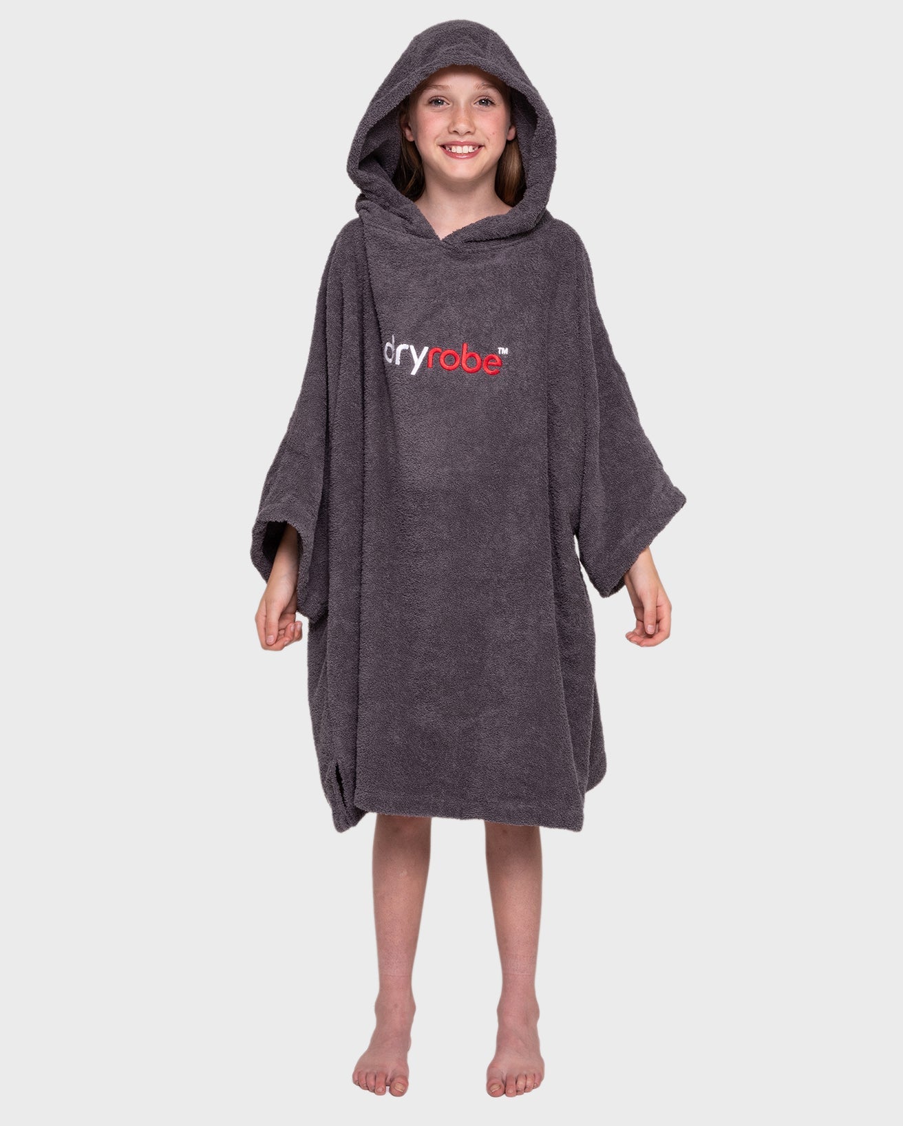 Slate Grey Kids Towel Changing Robe | Dryrobe® – Dryrobe® USA