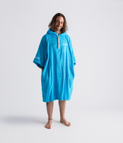 Blue Organic Towel Changing Robe
