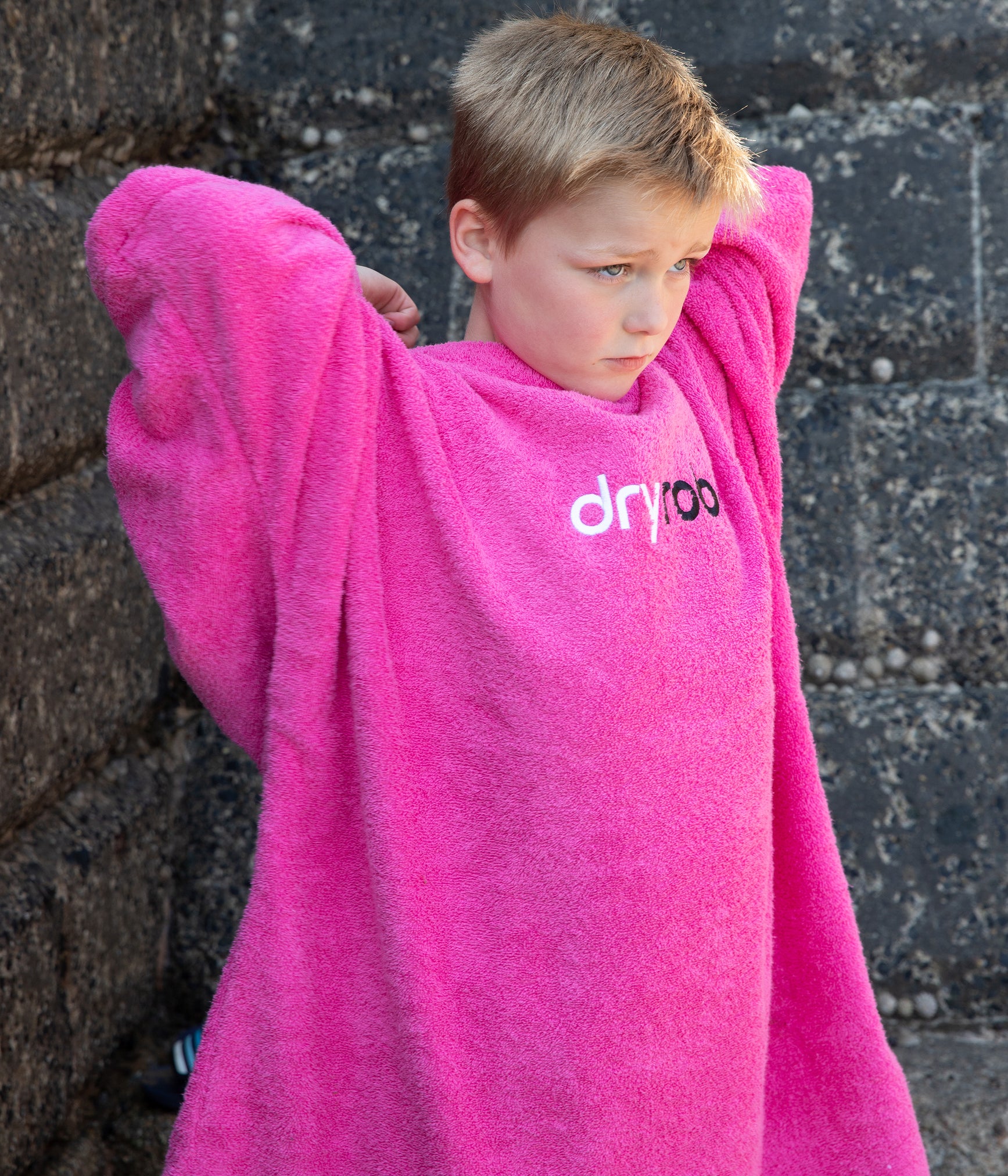 Kids Organic Cotton Towel dryrobe® Pink