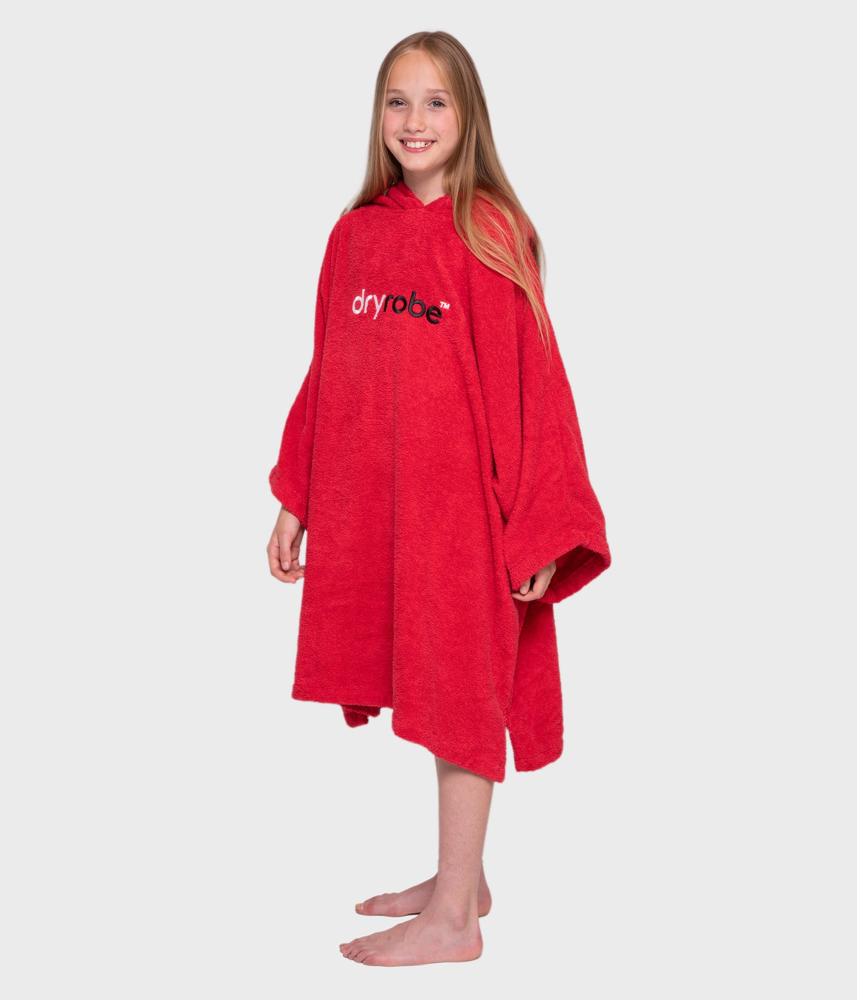 Kids Organic Cotton Towel dryrobe® Red