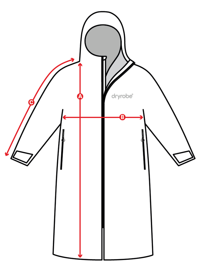 Navy Grey Long Sleeve Adult Changing Robe | Dryrobe® – Dryrobe® USA