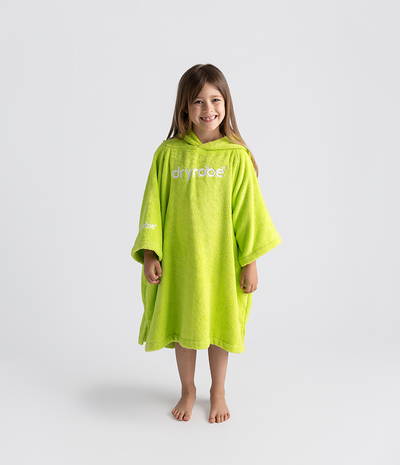 Lime Green Kids Organic Towel Changing Robe