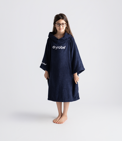 Navy Kids Organic Towel Changing Robe