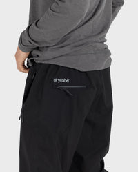 *MALE* Man stood facing away from the camera, wearing dryrobe® Thermal Trousers showing back pocket and logo