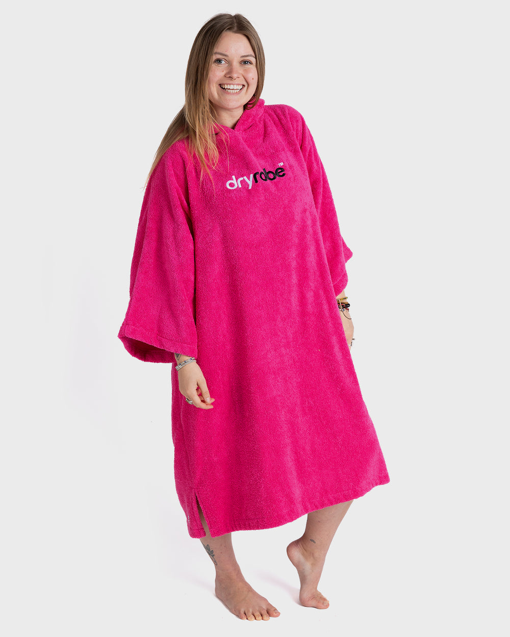 Pink Adult Towel Changing Robe | Dryrobe® – Dryrobe® USA
