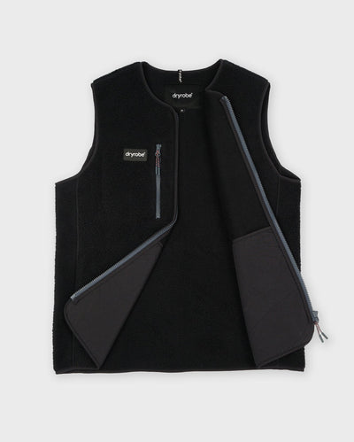 Flat product shot of Dryrobe® fleece Gilet