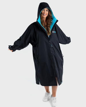 Black Blue Long Sleeve Adult Changing Robe Dryrobe® – Dryrobe® USA