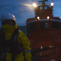  RNLI lifeboat crew and fundraisers at work