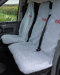 dryrobe® Fleece Lined Double Van Seat Cover Black Grey